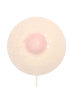 Large Single Boob with Stick Butterscotch Lollipop