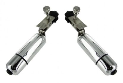 Wireless Vibrating Nipple Clamps Silver