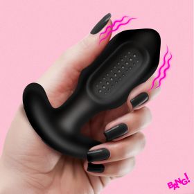 Bumpy Vibrating Silicone Butt Plug