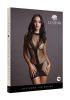 Net Contrast Mini Dress - Black