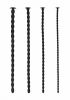 Shots Ouch Advanced Urethral Sounding Silicone Spiral Plug Set - Black