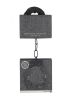 Denim Metal Handcuffs - Roughend Denim Style - Black