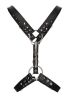 Men's Harness With Metal Bit - Black