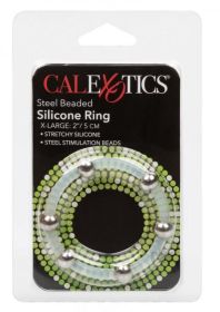 Steel Beaded Silicone Ring X-lg