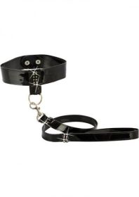 Bound By Diamonds Diamond Leash and Collar Set Black