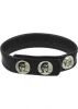 Plain Joe Sewn Leather Cock Ring with Snaps Black