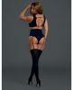 Cross Vest Teddy Bodystocking Black O/S
