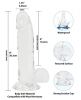 Crystal Addiction Dong 8 inches Clear