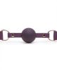Fifty Shades Cherished Leather Ball Gag Purple