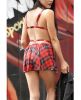 Vibes LIT AF Skirt Red Plaid S/M