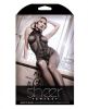 Back To Black Halter Bodystocking Ornate Tattoo Black O/S