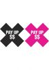 Peekaboos Pay Up Pasties 2 Pairs 1 Black, 1 Pink
