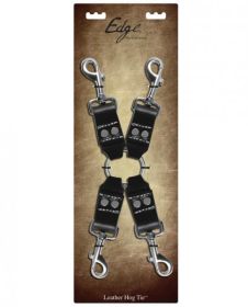 Edge Leather 4 Point Hog Tie Black Leather