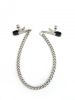 M2M Nipple Clamps Alligator Ends With Chain Chrome