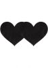 Black Satin Heart Shaped Pasties 2 Pack