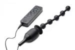 Voodoo Beads 10X Vibrating Silicone Anal Wand Black