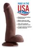 8 Inches Ultra Real Dual Layer Suction Cup Dildo Dark Skin Tone