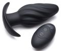 Kinetic Thumping 7X Swirled Anal Plug Black