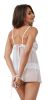 Babydoll with Restraints & G-String White O/S