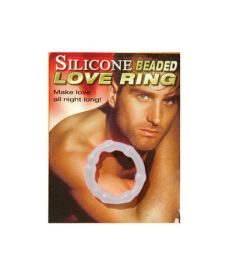 Silicone beaded cock ring clear