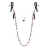 Nipple Clamps- Purple Chain with Navel Ring