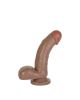Major Dick Army Curved Up Caramel Tan Dildo