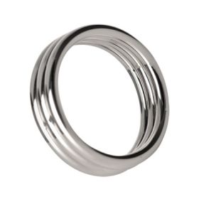 Echo Stainless Steel Triple Cock Ring (size: 1.75 Inch)