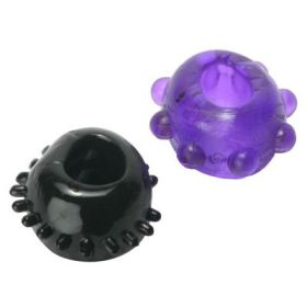 2 Gummy Cock Rings (Option: Black  48 Pack)