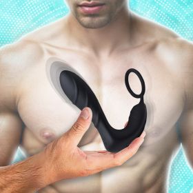 Silicone Prostate Vibrator with Remote Control (Option: With Strap)