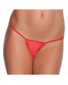 Low Rise Lycra G-String O/S (Color: Red)