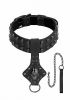 Ouch! Skulls & Bones Neck Chain And Leash Black