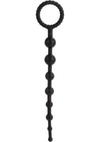 Booty Call X-10 Silicone Anal Beads 8 Inch (Color: black)