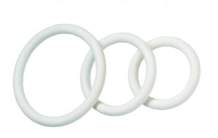 Nitrile Cockring 3 Pack (Color: White)