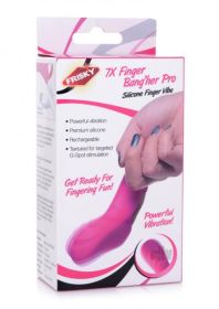 7x Finger Bang Her Pro Silicone Vibrator (Color: Pink)