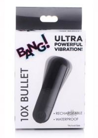 10x Rechargeable Vibrating Metallic Bullet (Color: black)