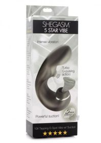 Shegasm 5 Star 10x Tapping G-spot Silicone Vibrator With Suction (Color: black)