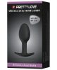 Pretty Love Silicone Anal Plug with Ball Black