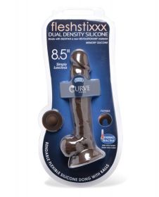 Curve Novelties Fleshstixxx 8.5" Dildo W/balls (Color: Chocolate)