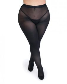 Fifty Shades Captivate Plus Size Black Spanking Tights O/s (size: Curve)