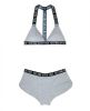 Vibes Resting Bitch Face Bralette & Retro Shorts Gray