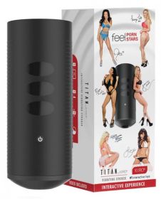 Kiiroo Titan Interactive Vibrating Stroker - Black (Option: The Experience)
