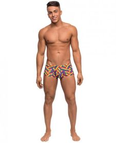 Pride Fest Contoured Pouch Mini Shorts Rainbow (size: large)