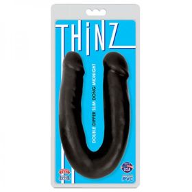 Double Dipper Slim Dildo (Color: Dark)