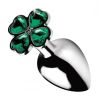 Booty Sparks Lucky Clover Gem Anal Plug Silver