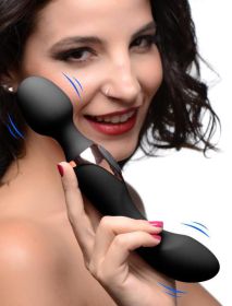 10X Dual Duchess 2 in1 Silicone Massager (Color: black)