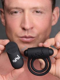 Remote Control 28x Vibrating Cock Ring And Bullet (Color: black)