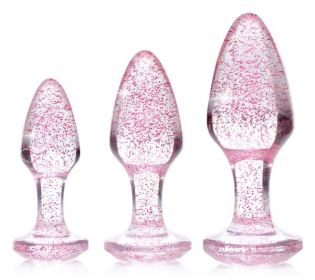 Glitter Gem Anal Plug Set (Color: Pink)