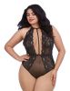 Stretch Lace, Mesh Teddy Diamond Black O/S
