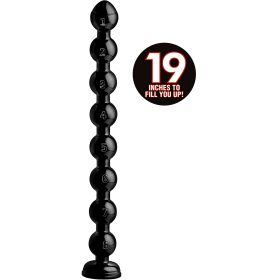 Hosed 19 Inch Beaded Anal Snake (Option: Thick)