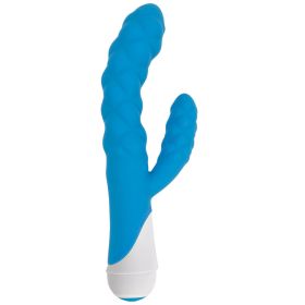 Ellen 20x Silicone Vibrator (Color: Blue)